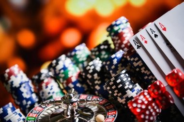Roulette table with live dealer
